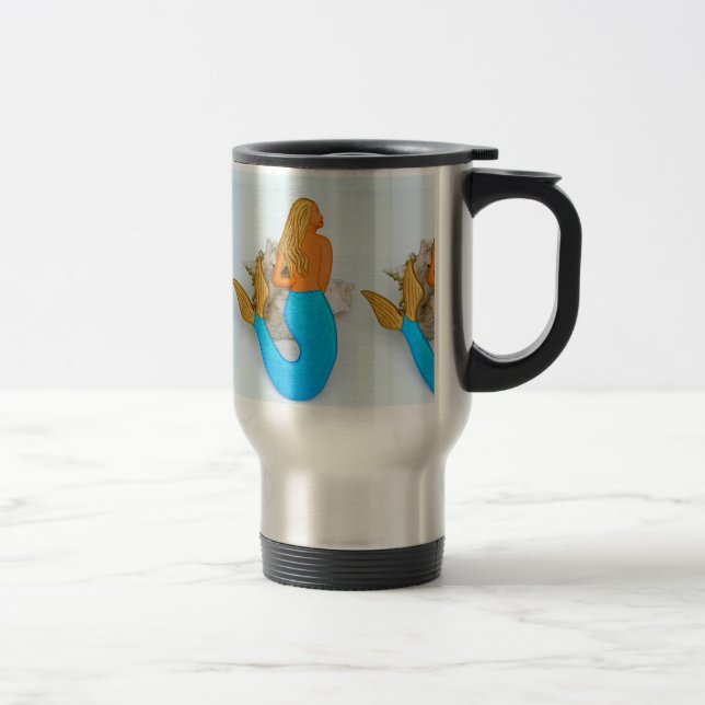 blue-tail mermaids travel mug (Right)