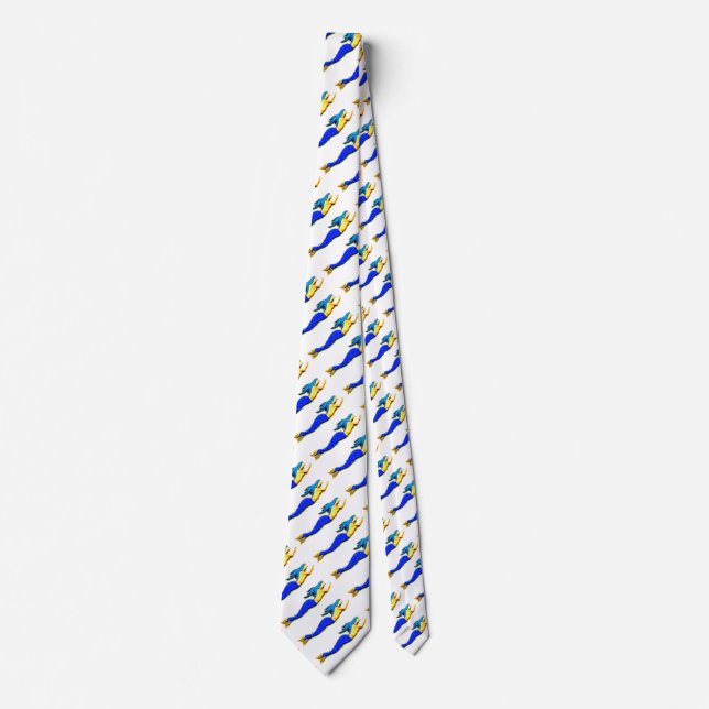 blue-tailed mermaids white tie (Front)