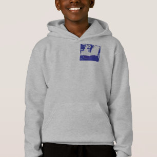 Blue "Take to the Road" Graphic Hoodie