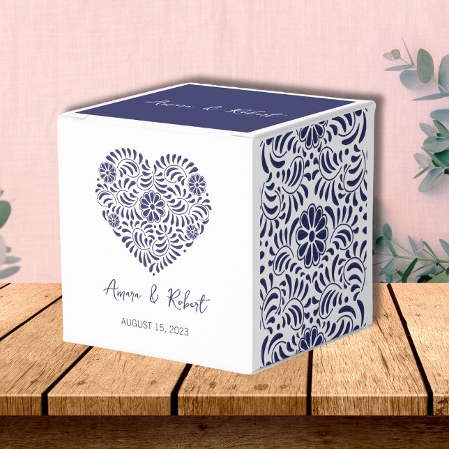 Blue Talavera heart Favour Box (Creator Uploaded)