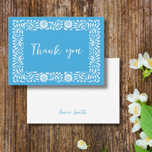 Blue Talavera thank you Card