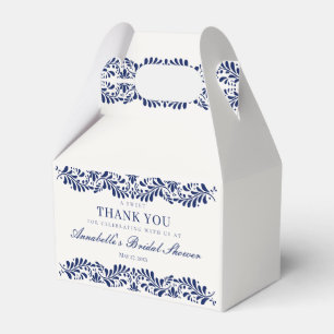 Blue Talavera Tile Fiesta Bridal Shower Dessert Favour Box
