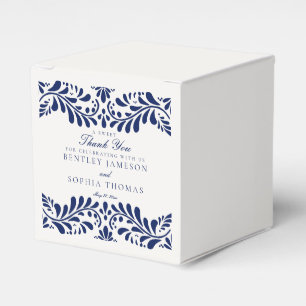 Blue Talavera Tile Spanish Fiesta Wedding Favour Box