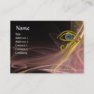 BLUE TALISMAN ANTIQUE PINK BROWN WHITE LIGHT WAVES BUSINESS CARD