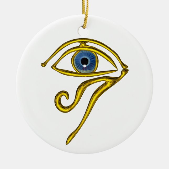BLUE TALISMAN ,Black and White Ceramic Tree Decoration (Front)