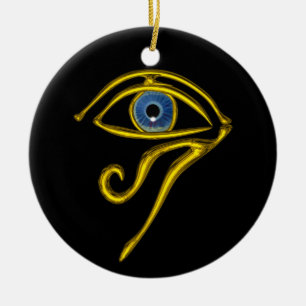 BLUE TALISMAN , Black Ceramic Tree Decoration