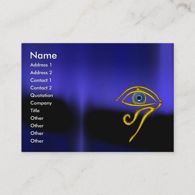 BLUE TALISMAN black yellow Business Card (Front)