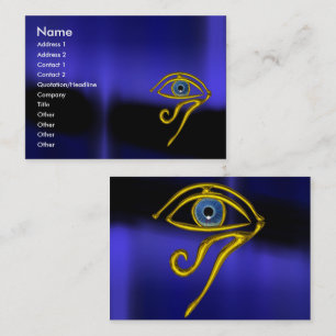BLUE TALISMAN / GOLD HORUS EYE BUSINESS CARD