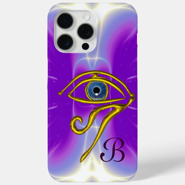 BLUE TALISMAN GOLD HORUS EYE MONOGRAM  Purple Case-Mate iPhone Case (Back)