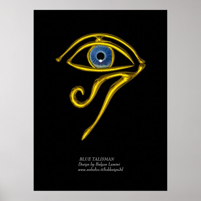 BLUE TALISMAN / GOLD HORUS EYE POSTER (Front)
