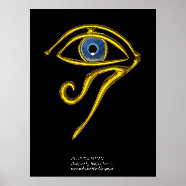 BLUE TALISMAN / GOLD HORUS EYE POSTER (Front)