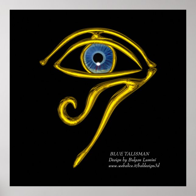 BLUE TALISMAN / GOLD HORUS EYE POSTER (Front)