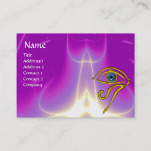 BLUE TALISMAN,GOLD HORUS EYE Purple Violet Pink Business Card