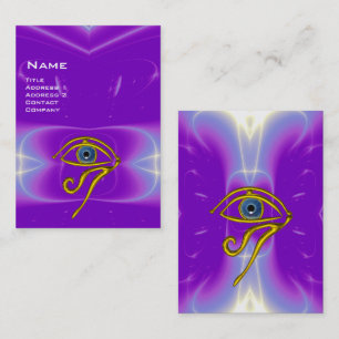 BLUE TALISMAN,GOLD HORUS EYE purple violet pink Business Card