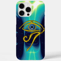 BLUE TALISMAN GOLD HORUS EYE Teal, Turquoise White