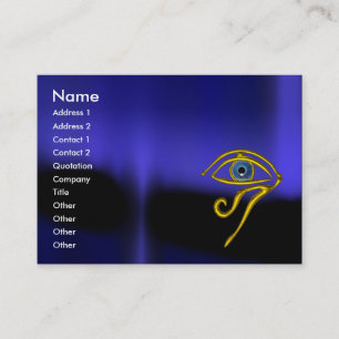 BLUE TALISMAN MONOGRAM black yellow Business Card