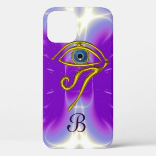 BLUE TALISMAN MONOGRAM  Pink Fuchsia Purple iPhone 12 Case