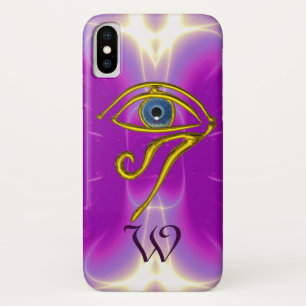 BLUE TALISMAN MONOGRAM  Pink Fuchsia Purple iPhone X Case