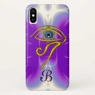 BLUE TALISMAN MONOGRAM Pink Fuchsia Purple iPhone X Case