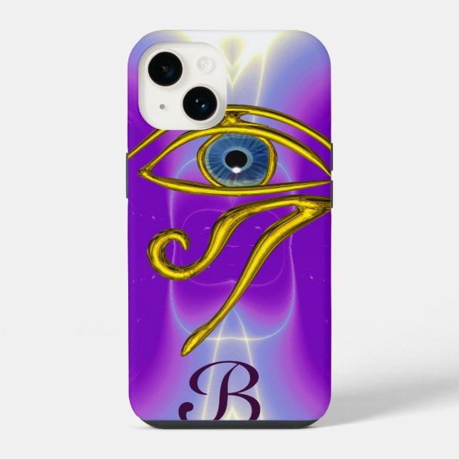 BLUE TALISMAN MONOGRAM  Pink Fuchsia Purple iPhone Case (Back)