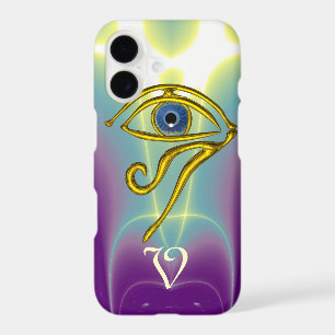 BLUE TALISMAN MONOGRAM Teal, Purple White