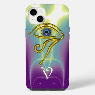 BLUE TALISMAN MONOGRAM Teal, Purple White iPhone 14 Plus Case