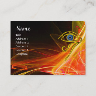 BLUE TALISMAN ORANGE YELLOW RED WHITE LIGHT WAVES BUSINESS CARD