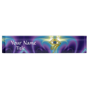 BLUE TALISMAN, purple violet blue Nameplate