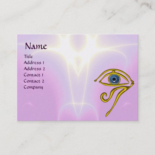 BLUE TALISMAN, purple violet white pink Business Card (Front)