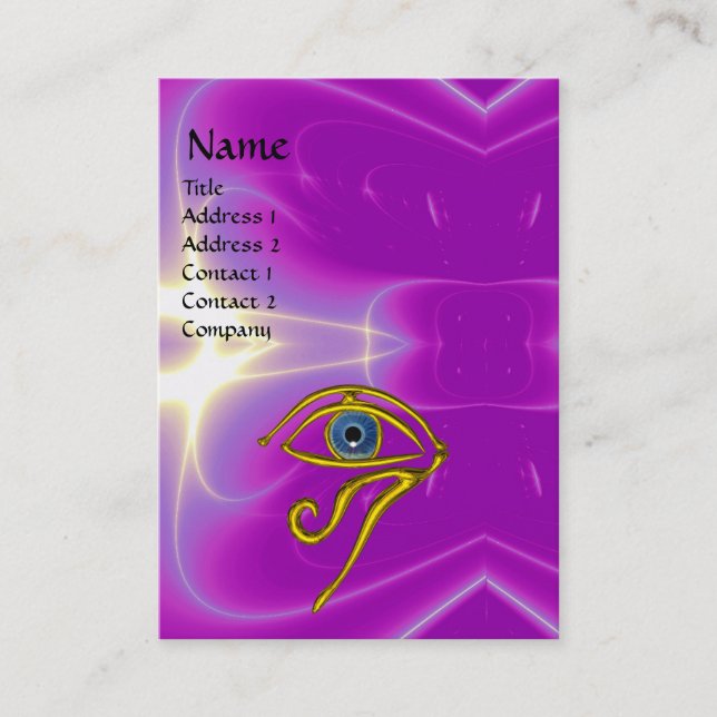BLUE TALISMAN, purple violet white pink Business Card (Front)