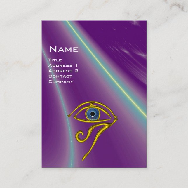 BLUE TALISMAN, purple violet white pink yellow Business Card (Front)