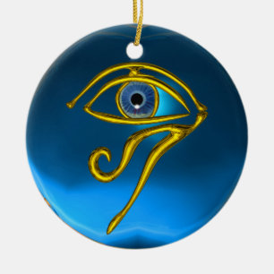 BLUE TALISMAN ,Sapphire Ceramic Tree Decoration