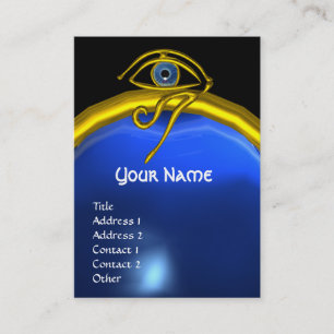 BLUE TALISMAN SAPPHIRE  MONOGRAM black yellow Business Card