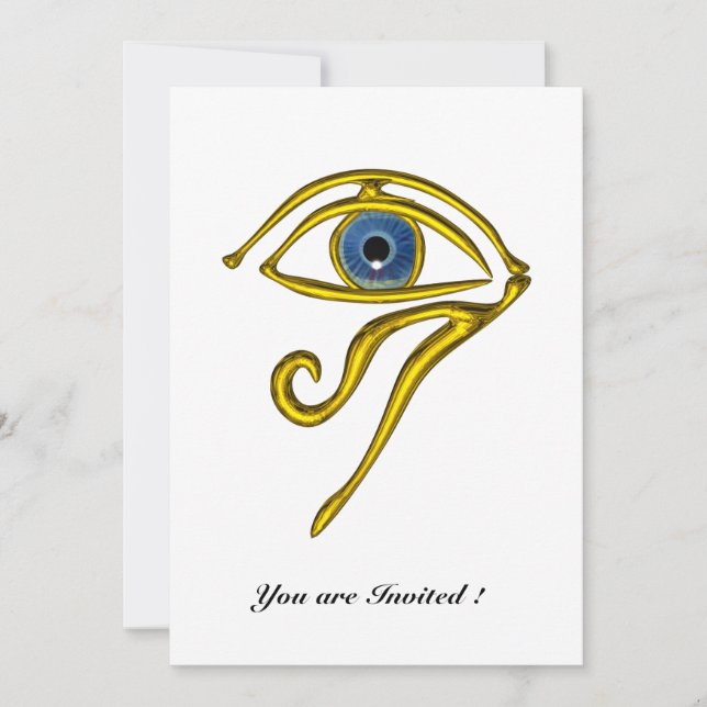 BLUE TALISMAN, white Invitation (Front)