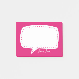 blue Talk Bubble Personalised Name speech bubble Post-it Notes