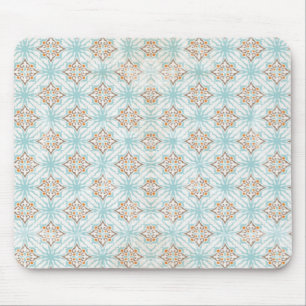 Blue Tan Rust Cream Mousepad