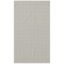 Blue, Tan, White & Brown Circles Squares Pattern