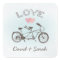Blue Tandem Bicycle Love Sticker