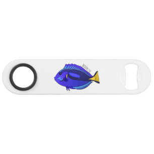 Blue tang fish cartoon illustration 