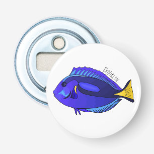Blue tang fish cartoon illustration bottle opener