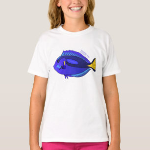 Blue tang fish cartoon illustration  T-Shirt