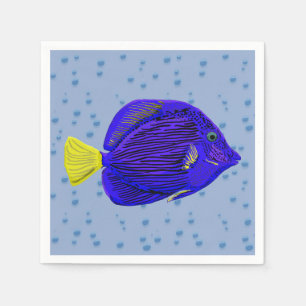 Blue tang fish napkin
