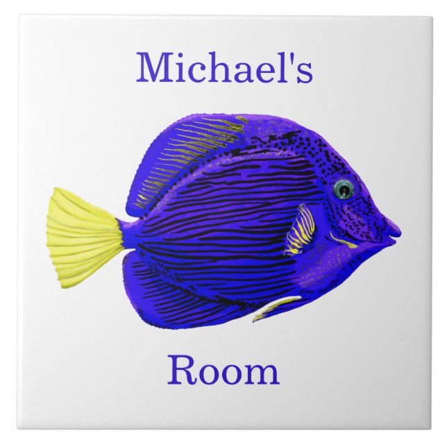 Blue Tang Fish Room  Tile (Front)