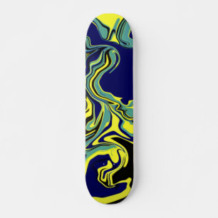 Blue Tang Psychedelic Skateboard