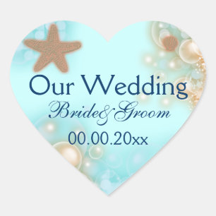 Blue tangerine wedding engagement seals