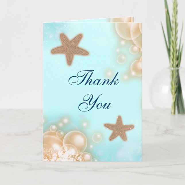 Blue tangerine wedding THANK YOU (Front)