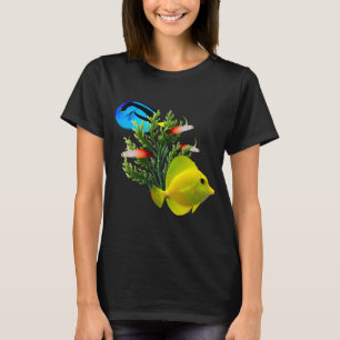 Blue Tangs Yellow Tangs Firefish Saltwater Reef Aq T-Shirt