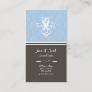 Blue Tapestry Scissors Appointment Card