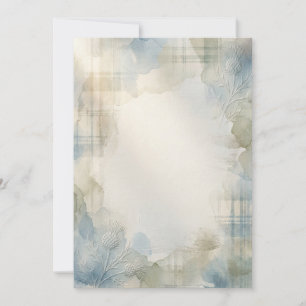 Blue Tartan Add Your Own Text Invitation