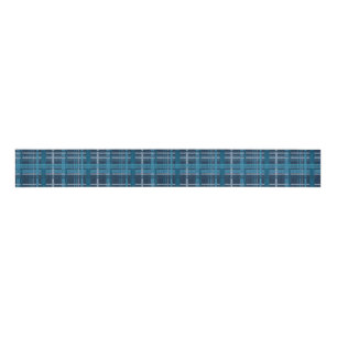 blue tartan pattern grosgrain ribbon